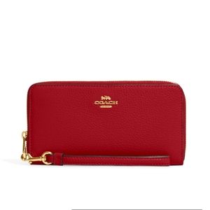 NWT WRISTLET RED COACH WALLET